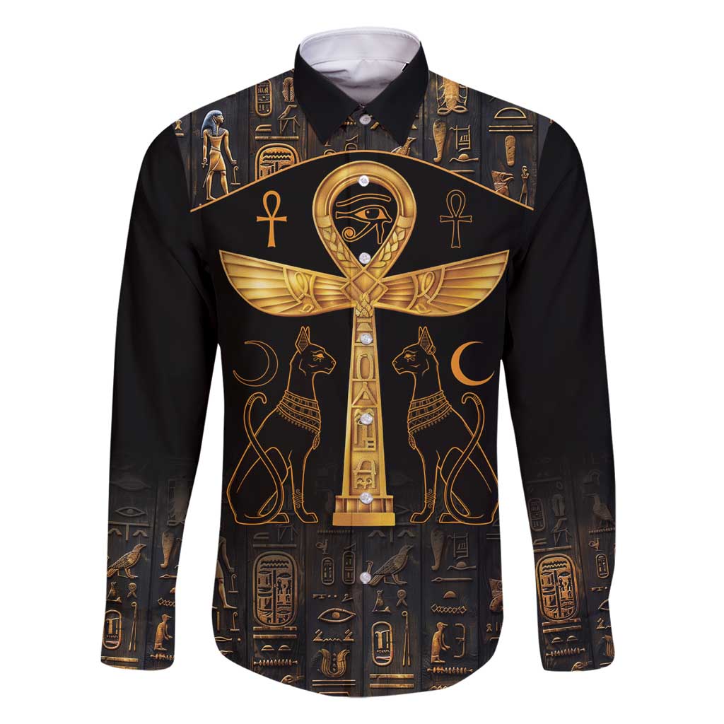 Ankh with Eye of Horus Family Matching Mermaid Dress and Hawaiian Shirt Ancient Egypt Culture LT9 - Wonder Print Shop