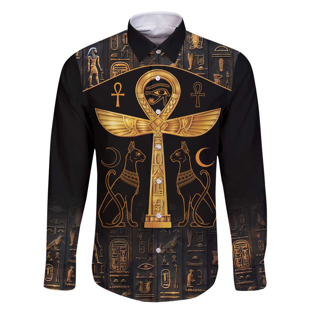 Ankh with Eye of Horus Family Matching Puletasi and Hawaiian Shirt Ancient Egypt Culture - Wonder Print Shop