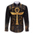 Ankh with Eye of Horus Family Matching Summer Maxi Dress and Hawaiian Shirt Ancient Egypt Culture - Wonder Print Shop
