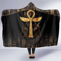 Ankh with Eye of Horus Hooded Blanket Ancient Egypt Culture