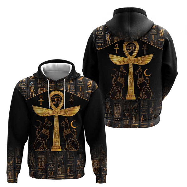 Personalized Truth Know Thyself Sleeveless Zip Hoodie Eye of Horus and Ankh DT02 main image 1