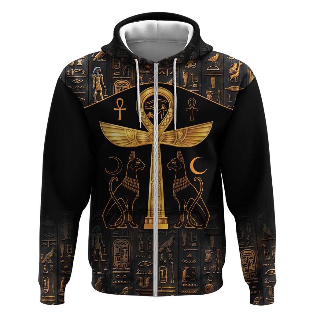 Ankh with Eye of Horus Hoodie Ancient Egypt Culture - Wonder Print Shop