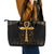 Ankh with Eye of Horus Leather Tote Bag Ancient Egypt Culture - Wonder Print Shop
