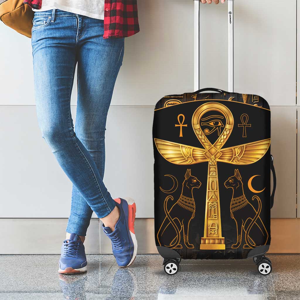 Ankh with Eye of Horus Luggage Cover Ancient Egypt Culture - Wonder Print Shop