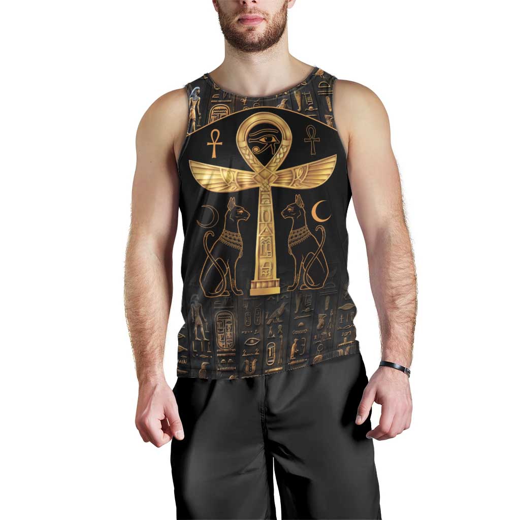 Ankh with Eye of Horus Men Tank Top Ancient Egypt Culture - Wonder Print Shop