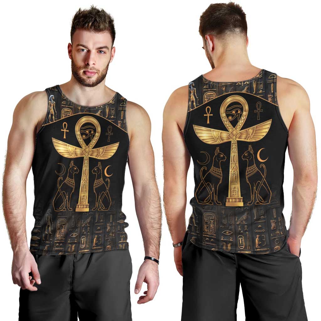 Ankh with Eye of Horus Men Tank Top Ancient Egypt Culture - Wonder Print Shop