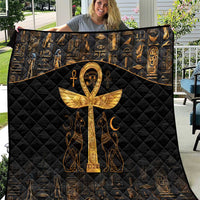 Ankh with Eye of Horus Quilt Ancient Egypt Culture - Wonder Print Shop