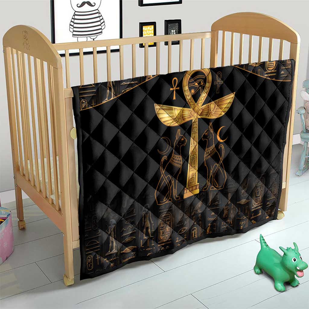 Ankh with Eye of Horus Quilt Ancient Egypt Culture - Wonder Print Shop