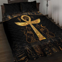 Ankh with Eye of Horus Quilt Bed Set Ancient Egypt Culture - Wonder Print Shop