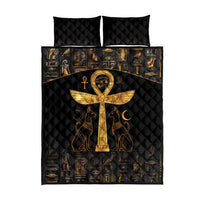 Ankh with Eye of Horus Quilt Bed Set Ancient Egypt Culture - Wonder Print Shop