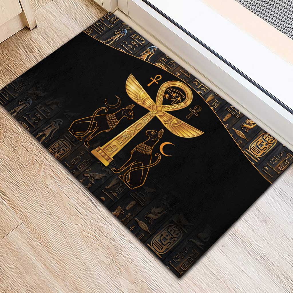 Ankh with Eye of Horus Rubber Doormat Ancient Egypt Culture - Wonder Print Shop