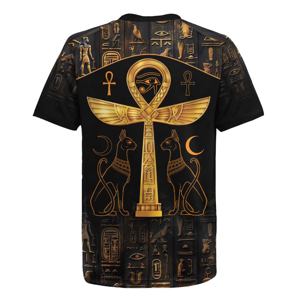 Ankh with Eye of Horus Rugby Jersey Ancient Egypt Culture - Wonder Print Shop