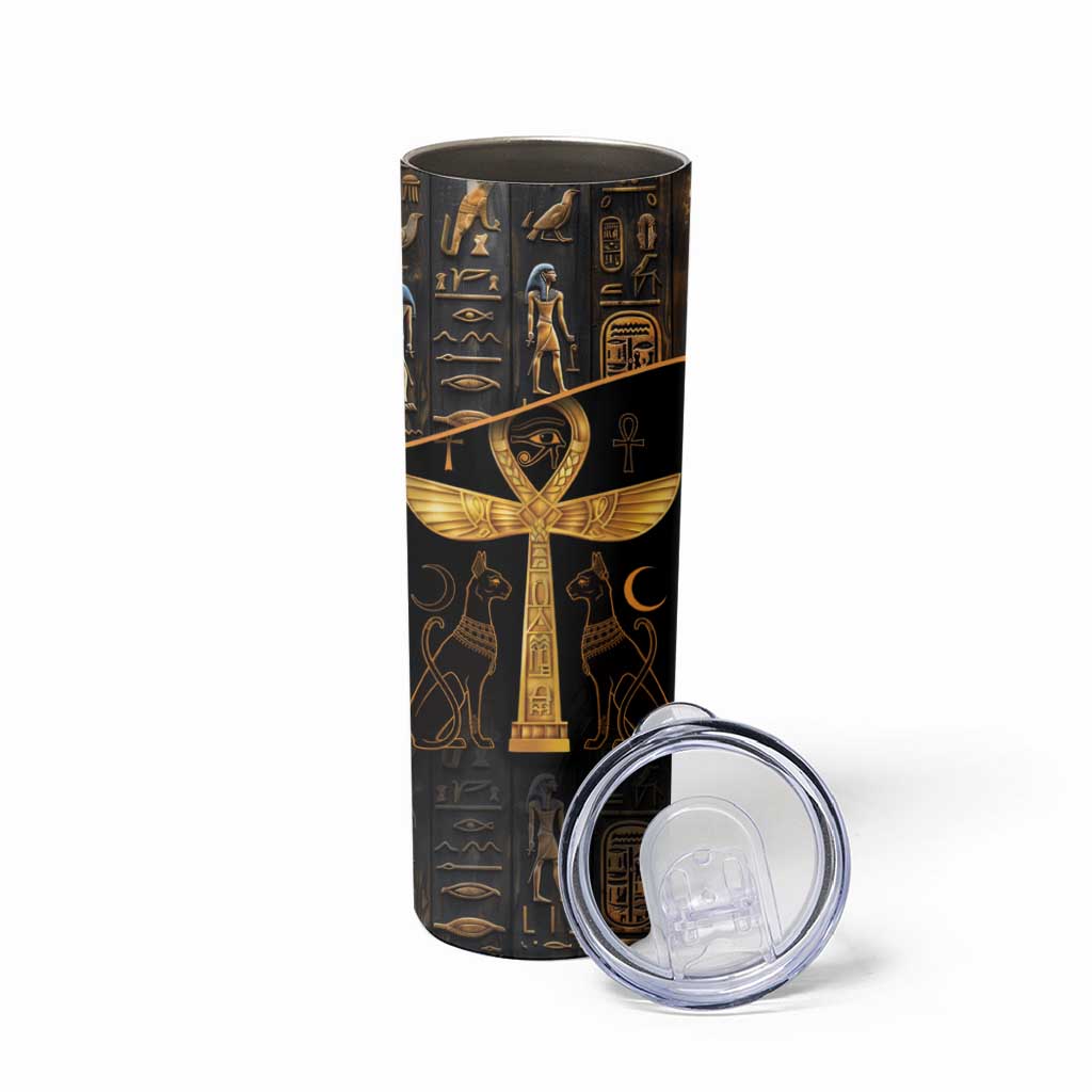 Ankh with Eye of Horus Skinny Tumbler Ancient Egypt Culture - Wonder Print Shop