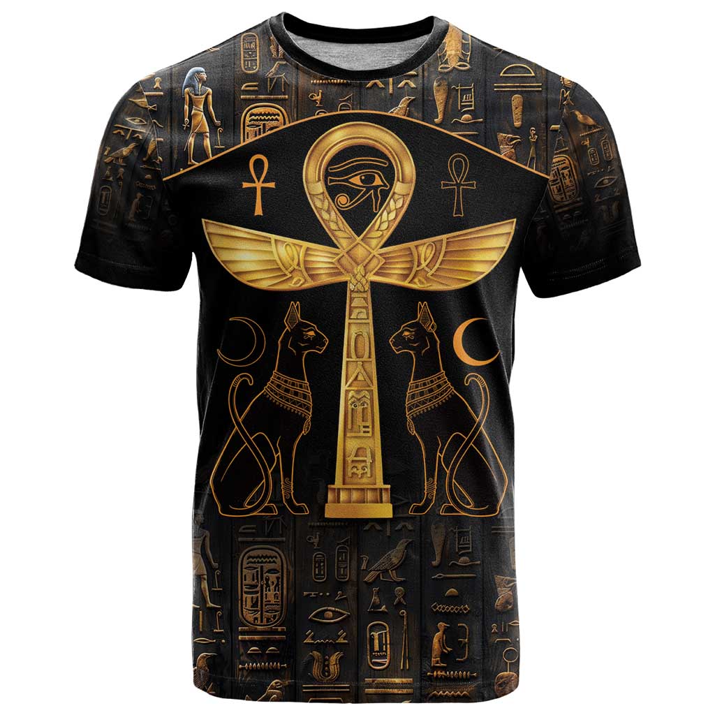 Ankh with Eye of Horus T Shirt Ancient Egypt Culture - Wonder Print Shop