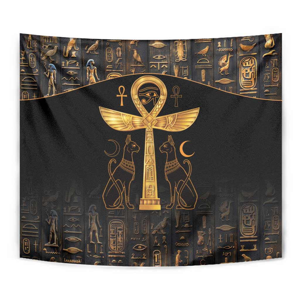 Ankh with Eye of Horus Tapestry Ancient Egypt Culture - Wonder Print Shop