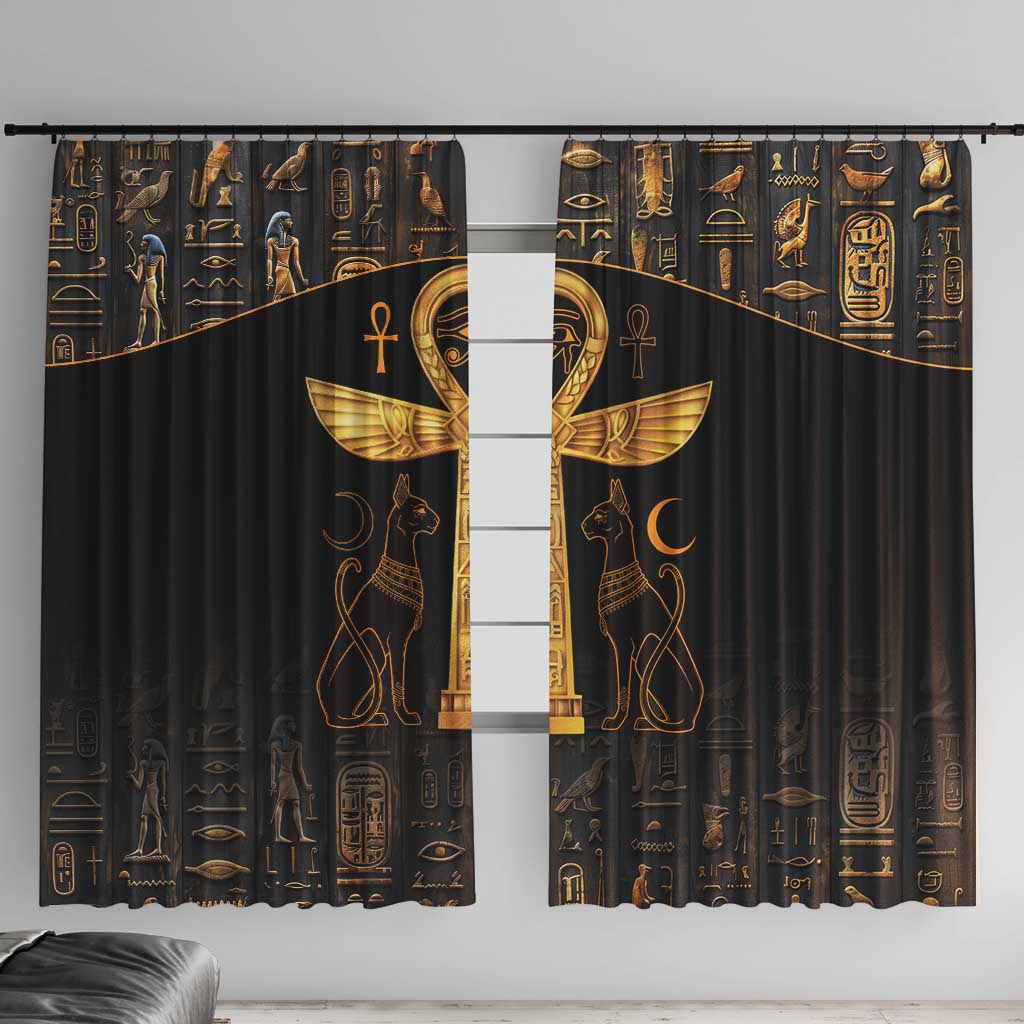 Ankh with Eye of Horus Window Curtain Ancient Egypt Culture - Wonder Print Shop