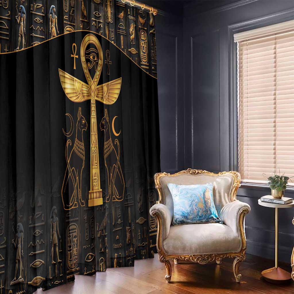 Ankh with Eye of Horus Window Curtain Ancient Egypt Culture - Wonder Print Shop