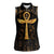 Ankh with Eye of Horus Women Sleeveless Polo Shirt Ancient Egypt Culture - Wonder Print Shop