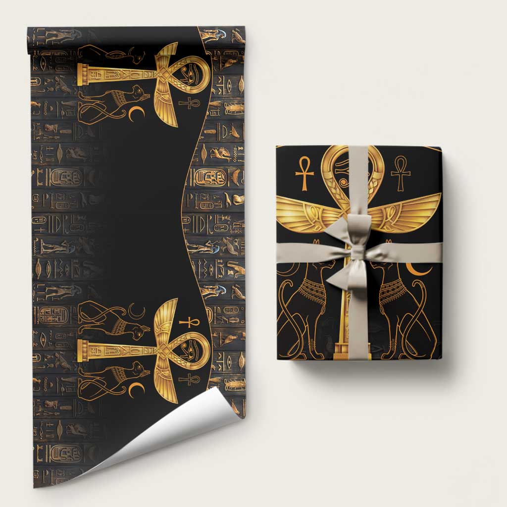 Ankh Eye of Horus Wrapping Paper Ancient Egypt Culture - Wonder Print Shop