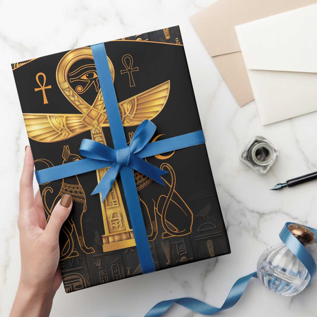 Ankh Eye of Horus Wrapping Paper Ancient Egypt Culture - Wonder Print Shop