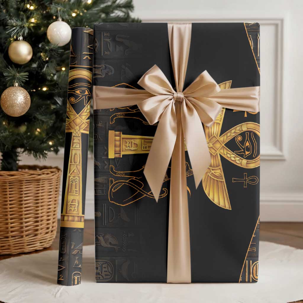 Ankh Eye of Horus Wrapping Paper Ancient Egypt Culture - Wonder Print Shop
