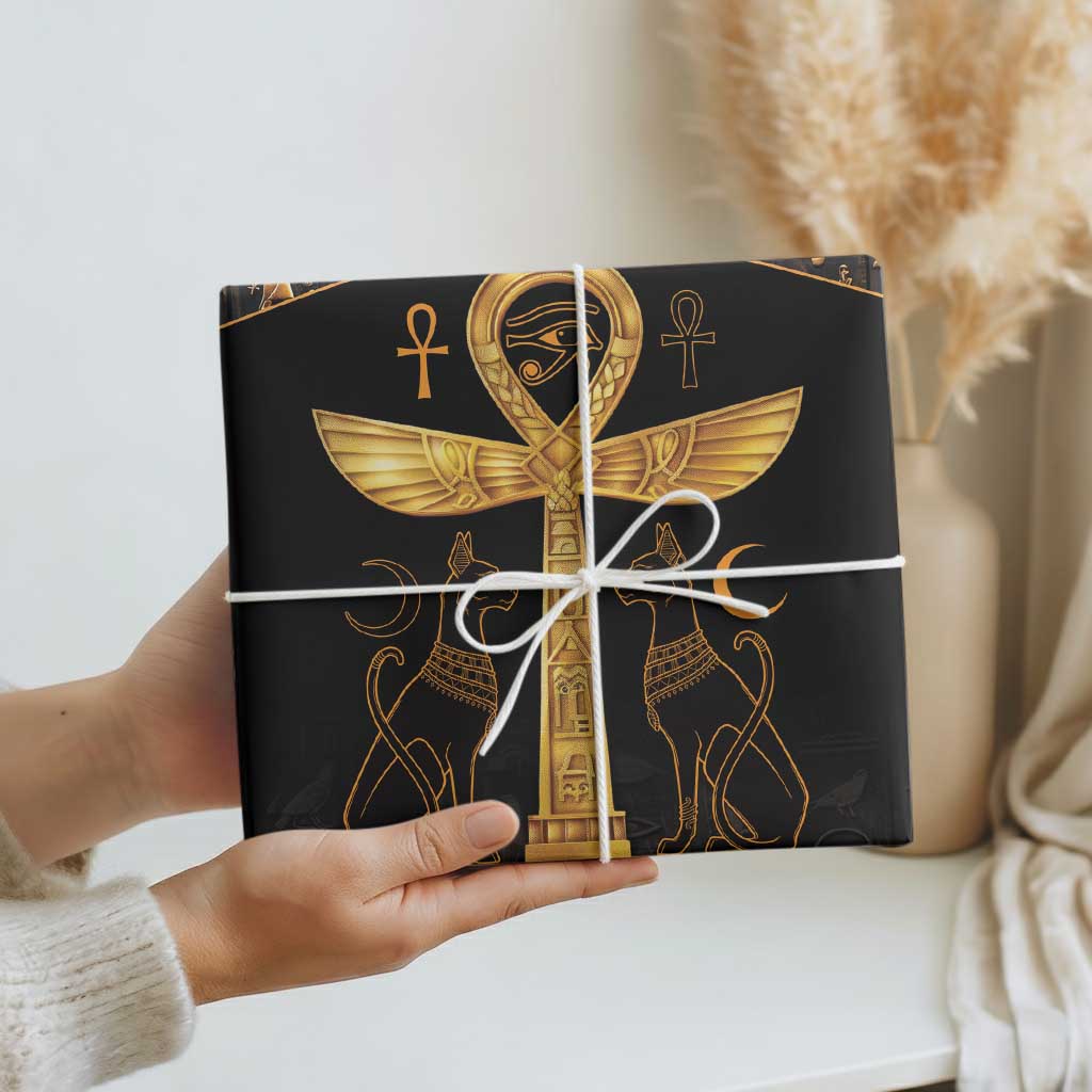 Ankh Eye of Horus Wrapping Paper Ancient Egypt Culture - Wonder Print Shop