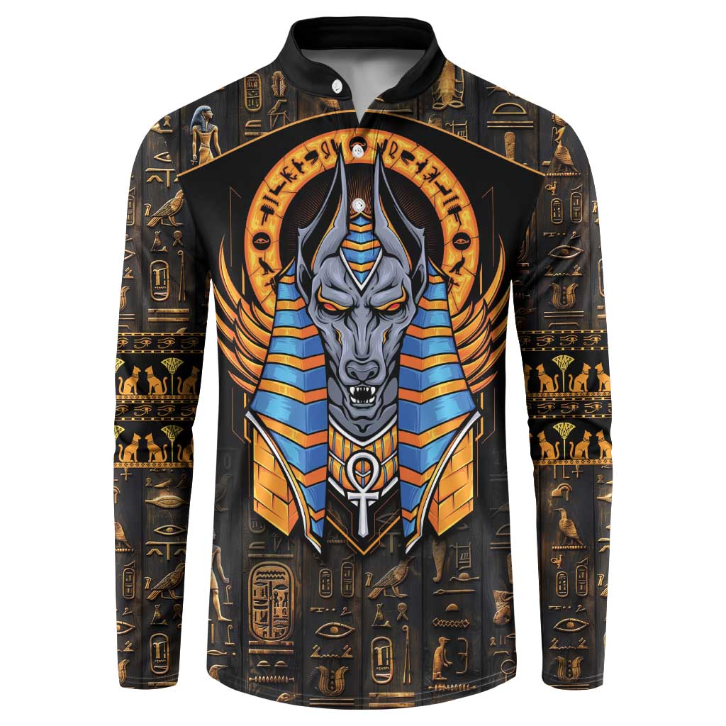 Egyptian Anubis Button Sweatshirt Ancient Egypt Culture LT9 - Wonder Print Shop
