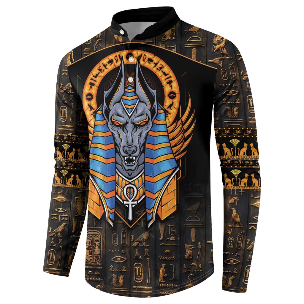 Egyptian Anubis Button Sweatshirt Ancient Egypt Culture LT9 - Wonder Print Shop