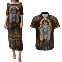 Egyptian Anubis Couples Matching Puletasi and Hawaiian Shirt Ancient Egypt Culture LT9 - Wonder Print Shop