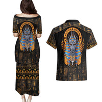 Egyptian Anubis Couples Matching Puletasi and Hawaiian Shirt Ancient Egypt Culture LT9 - Wonder Print Shop