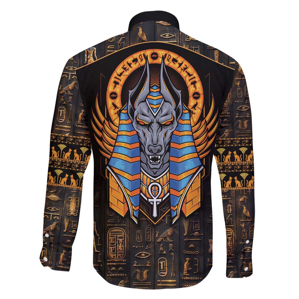 Egyptian Anubis Family Matching Long Sleeve Bodycon Dress and Hawaiian Shirt Ancient Egypt Culture LT9 - Wonder Print Shop