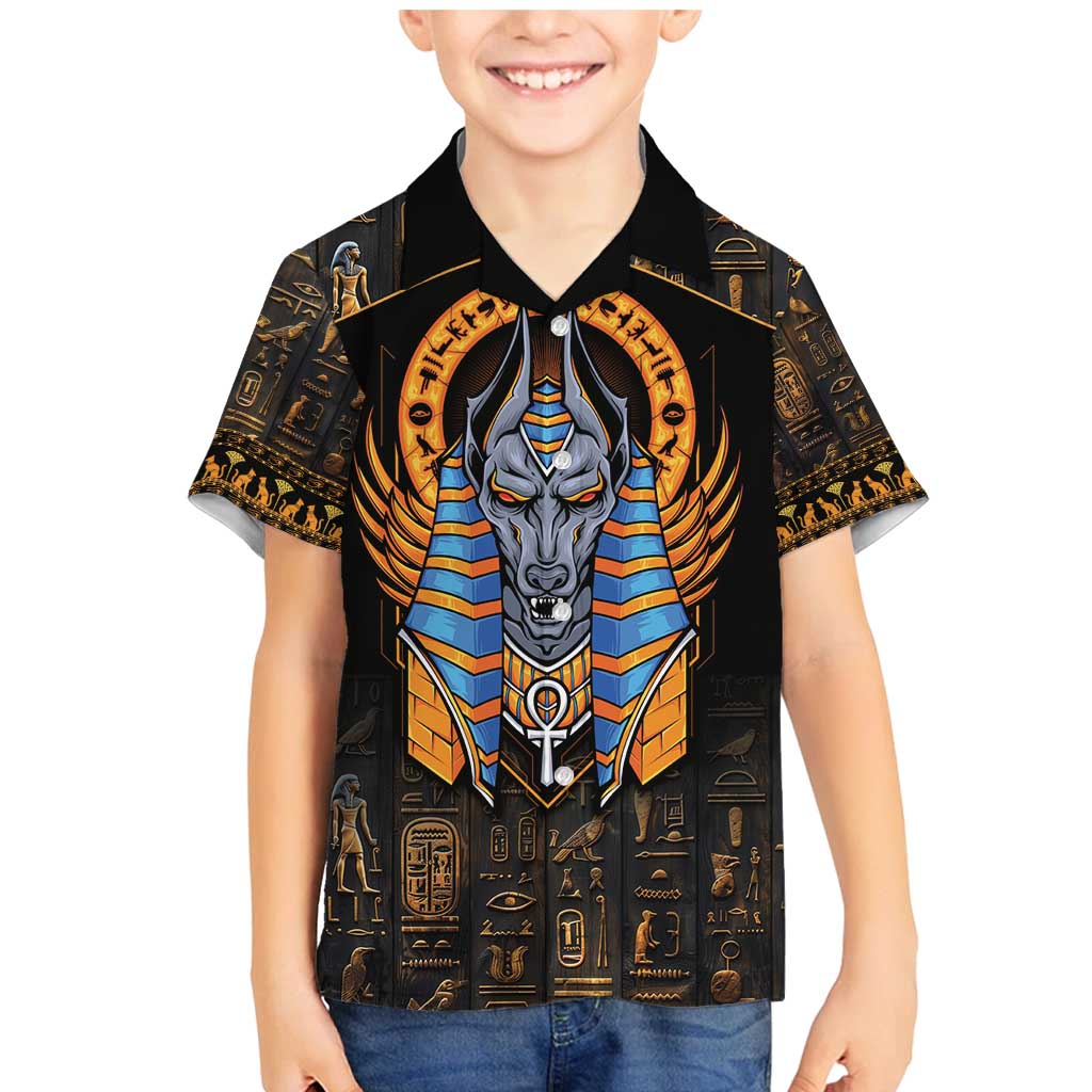 Egyptian Anubis Family Matching Mermaid Dress and Hawaiian Shirt Ancient Egypt Culture LT9 - Wonder Print Shop