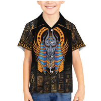 Egyptian Anubis Family Matching Mermaid Dress and Hawaiian Shirt Ancient Egypt Culture LT9 - Wonder Print Shop