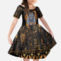 Egyptian Anubis Family Matching Off Shoulder Maxi Dress and Hawaiian Shirt Ancient Egypt Culture LT9 - Wonder Print Shop