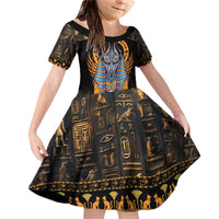 Egyptian Anubis Family Matching Off Shoulder Short Dress and Hawaiian Shirt Ancient Egypt Culture LT9 - Wonder Print Shop