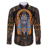 Egyptian Anubis Family Matching Off Shoulder Short Dress and Hawaiian Shirt Ancient Egypt Culture LT9 - Wonder Print Shop