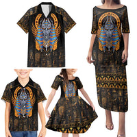 Egyptian Anubis Family Matching Puletasi and Hawaiian Shirt Ancient Egypt Culture - Wonder Print Shop