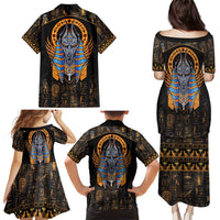 Egyptian Anubis Family Matching Puletasi and Hawaiian Shirt Ancient Egypt Culture - Wonder Print Shop