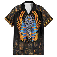 Egyptian Anubis Family Matching Short Sleeve Bodycon Dress and Hawaiian Shirt Ancient Egypt Culture - Wonder Print Shop