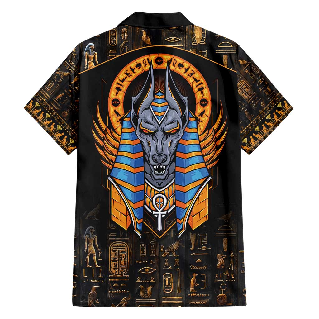 Egyptian Anubis Family Matching Short Sleeve Bodycon Dress and Hawaiian Shirt Ancient Egypt Culture - Wonder Print Shop