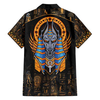 Egyptian Anubis Family Matching Short Sleeve Bodycon Dress and Hawaiian Shirt Ancient Egypt Culture - Wonder Print Shop