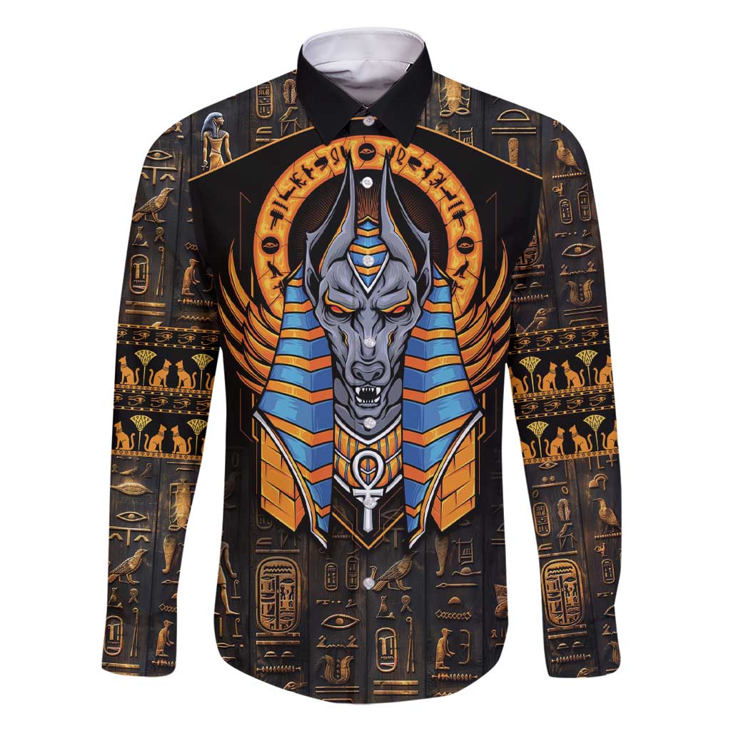 Egyptian Anubis Family Matching Short Sleeve Bodycon Dress and Hawaiian Shirt Ancient Egypt Culture - Wonder Print Shop