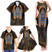 Egyptian Anubis Family Matching Tank Maxi Dress and Hawaiian Shirt Ancient Egypt Culture - Wonder Print Shop