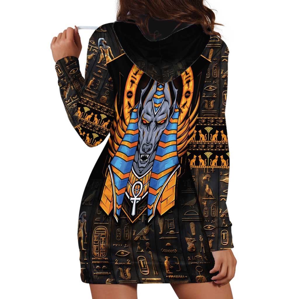 Egyptian Anubis Hoodie Dress Ancient Egypt Culture - Wonder Print Shop
