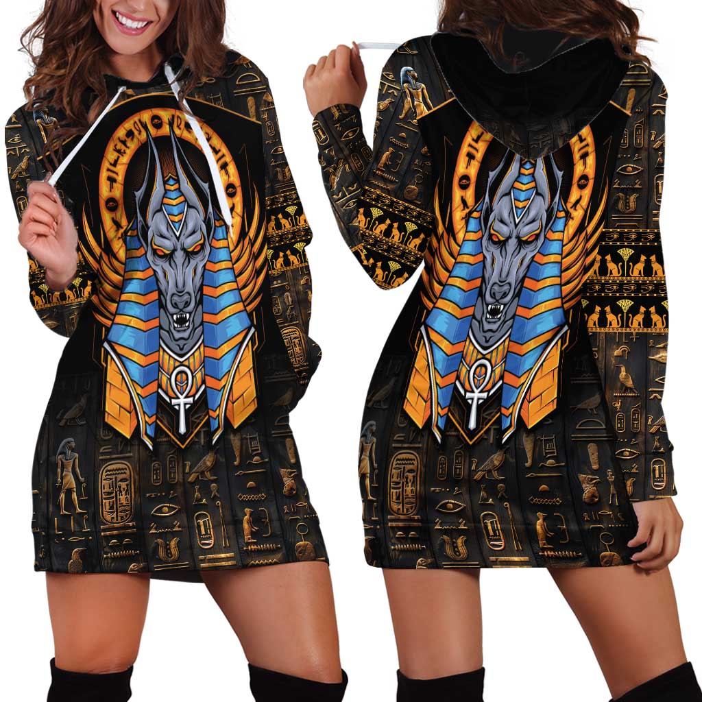Egyptian Anubis Hoodie Dress Ancient Egypt Culture - Wonder Print Shop