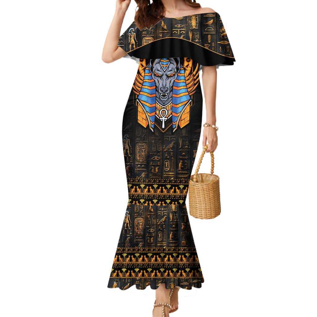 Egyptian Anubis Mermaid Dress Ancient Egypt Culture - Wonder Print Shop