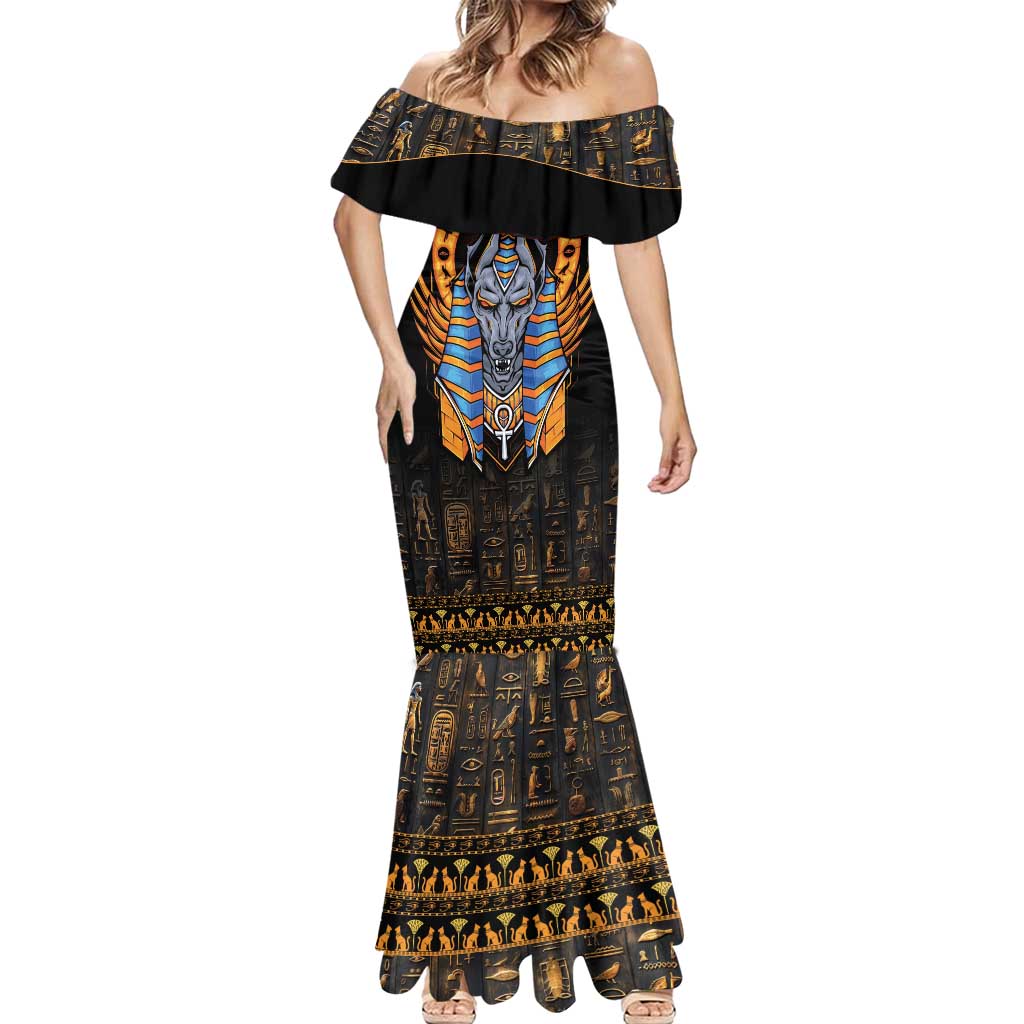 Egyptian Anubis Mermaid Dress Ancient Egypt Culture - Wonder Print Shop