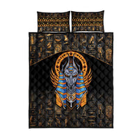 Egyptian Anubis Quilt Bed Set Ancient Egypt Culture - Wonder Print Shop