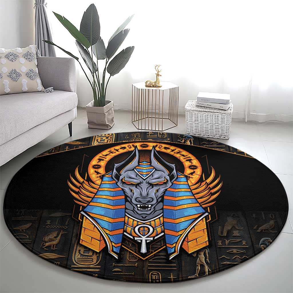 Egyptian Anubis Round Carpet Ancient Egypt Culture