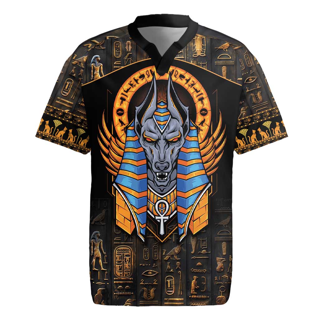 Egyptian Anubis Rugby Jersey Ancient Egypt Culture - Wonder Print Shop